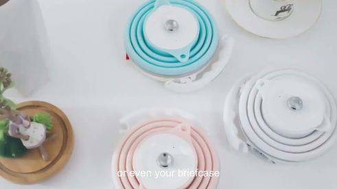 Chaleira elétrica dobrável de silicone para viagem Fornecedores da China, chaleira dobrável mochila melhor fabricante